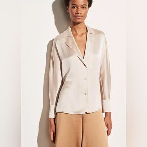 Vince NWT Women’s Silk Blouse with Bow Detail | Originally $365